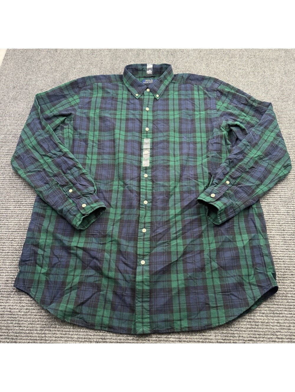 Polo Ralph Lauren Black Watch Plaid Shirt Mens XLT Tall Button Down Pony NWOT - Picture 3 of 5